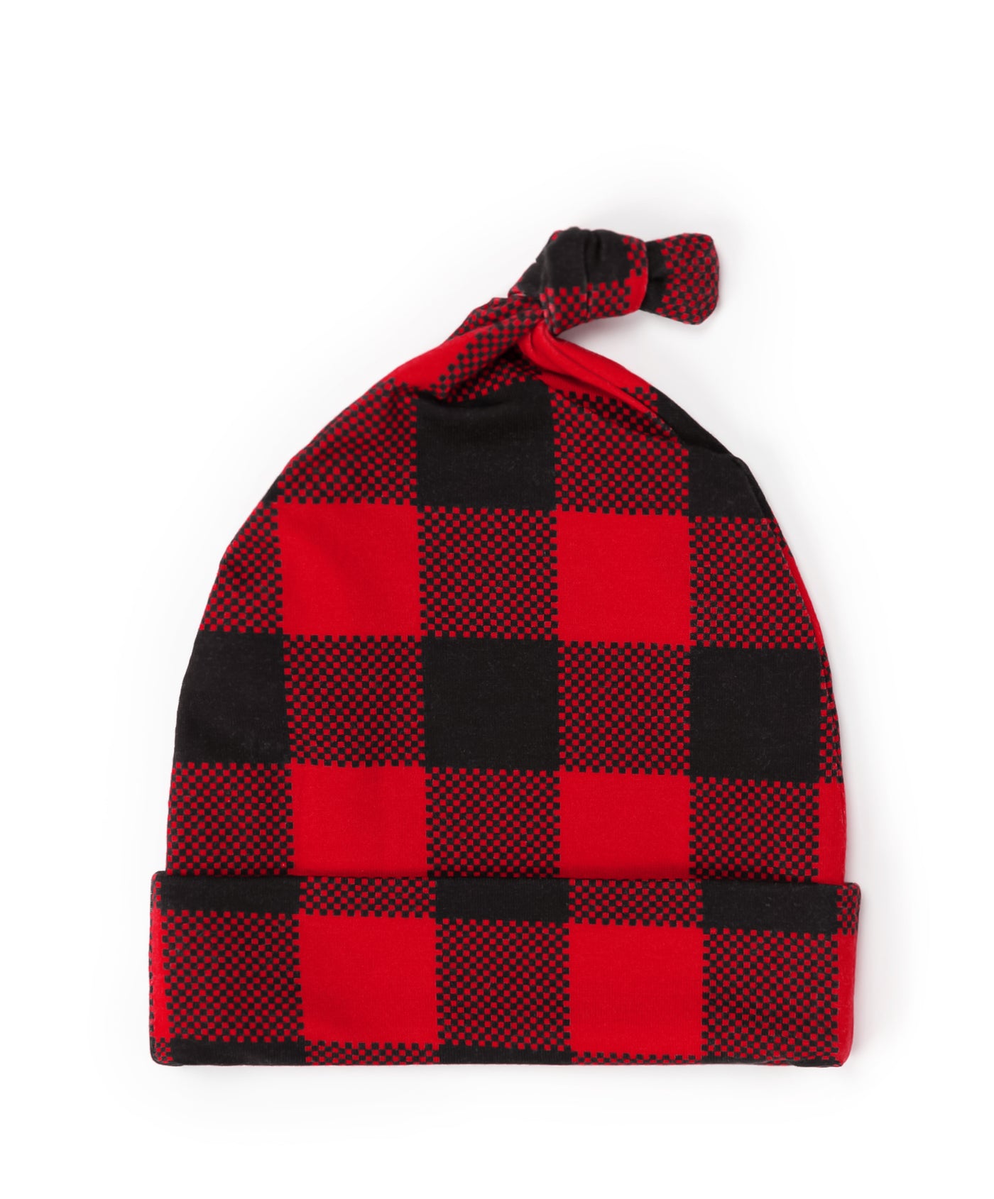 Buffalo Check Knotted Beanie