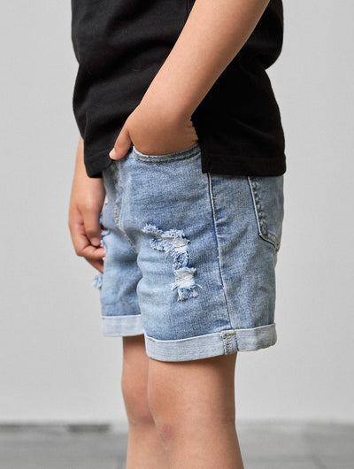 Distressed Denim Short