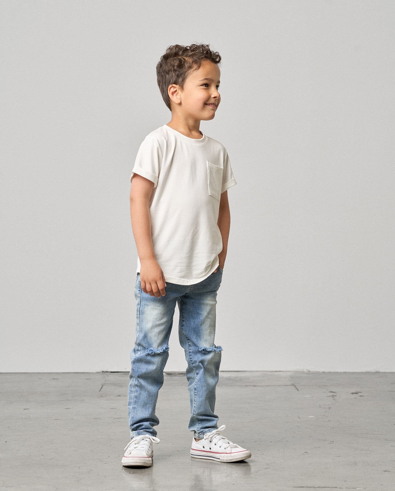 Relaxed Fit Distressed Denim