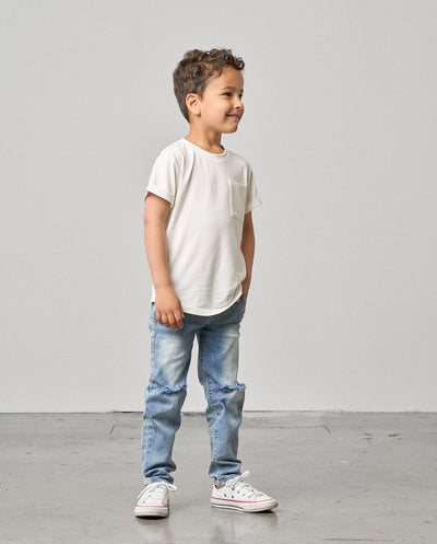 Relaxed Fit Distressed Denim