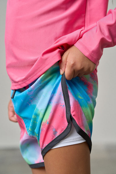 Boys Swim Short - Neon Watercolor