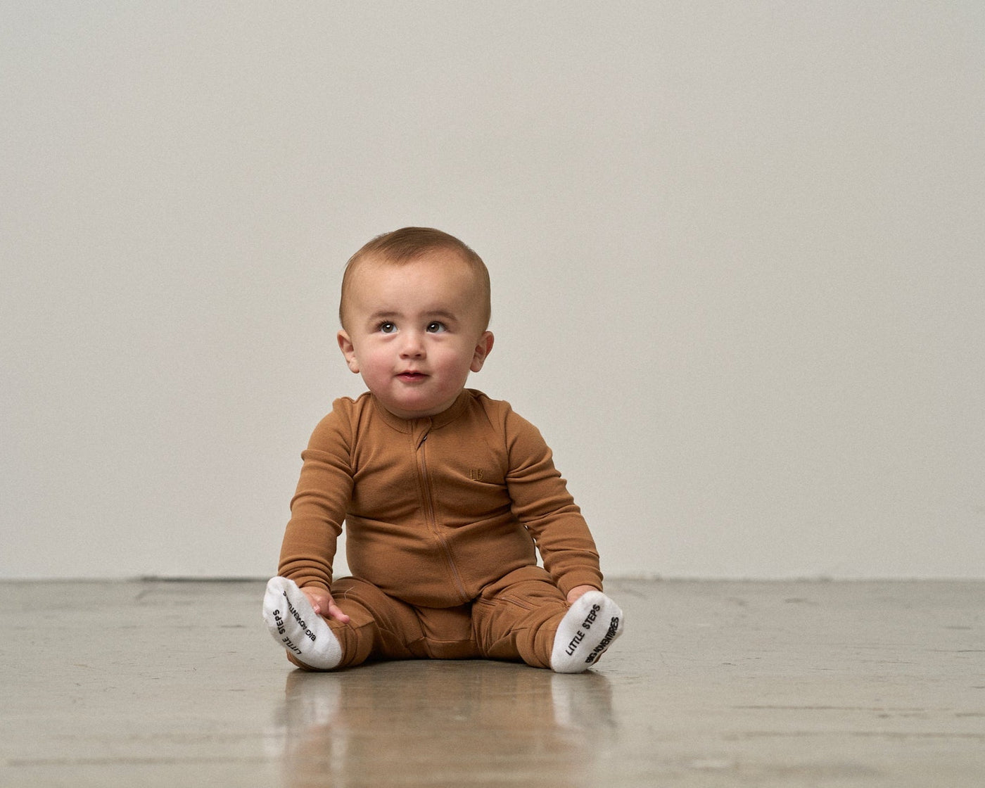 2-Way Zip Romper- Chestnut