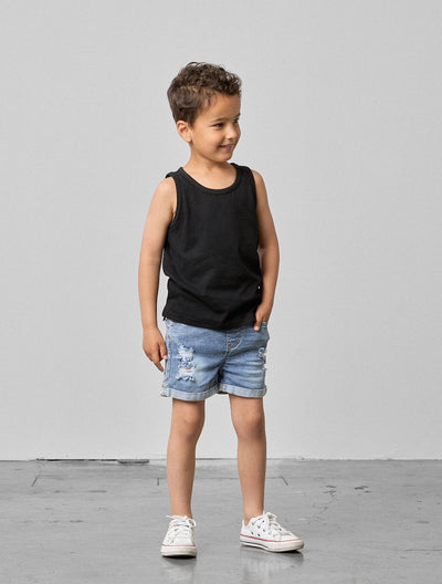 Distressed Denim Short