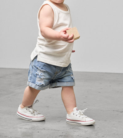Distressed Denim Short