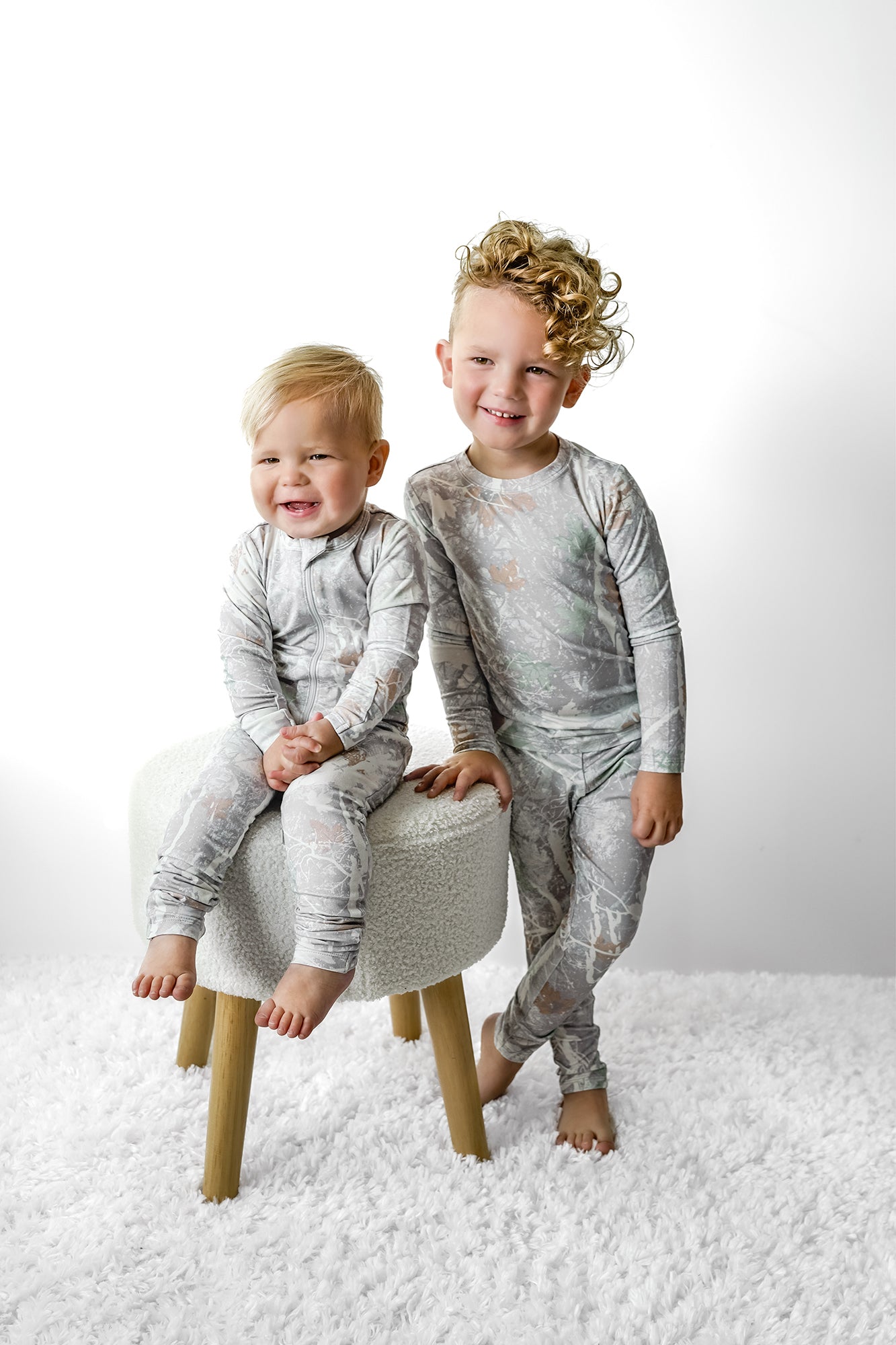 Snow Camo Bamboo Two-Piece Set