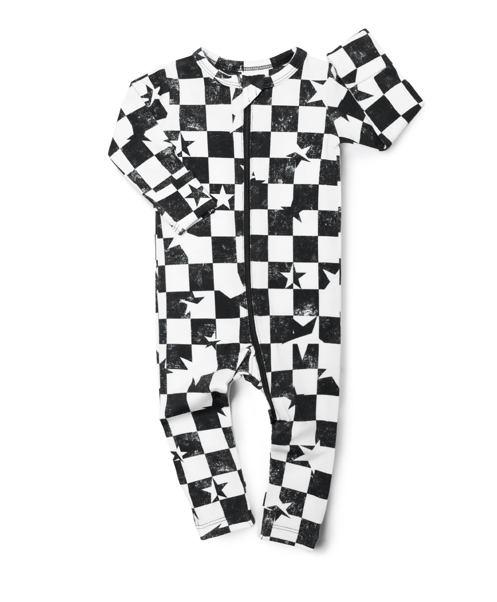Black & White Checkered Star LUXIE® | Buttery Soft Bamboo Pajamas ...