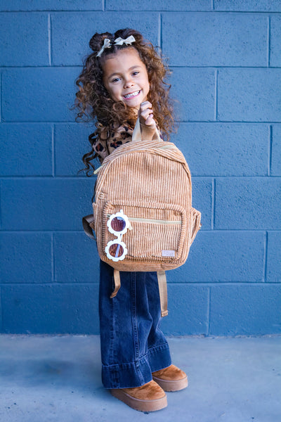 Corduroy Backpack- Camel