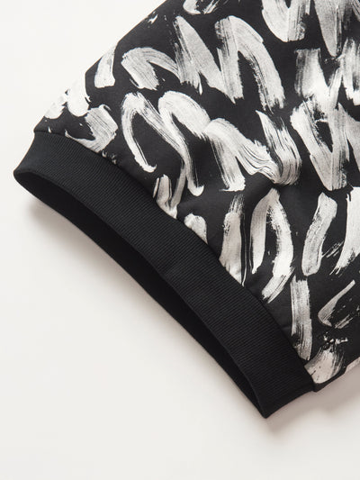 Brush Stroke Crewneck - Black