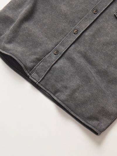 Adult Lightweight Hooded Shacket - Charcoal Wash