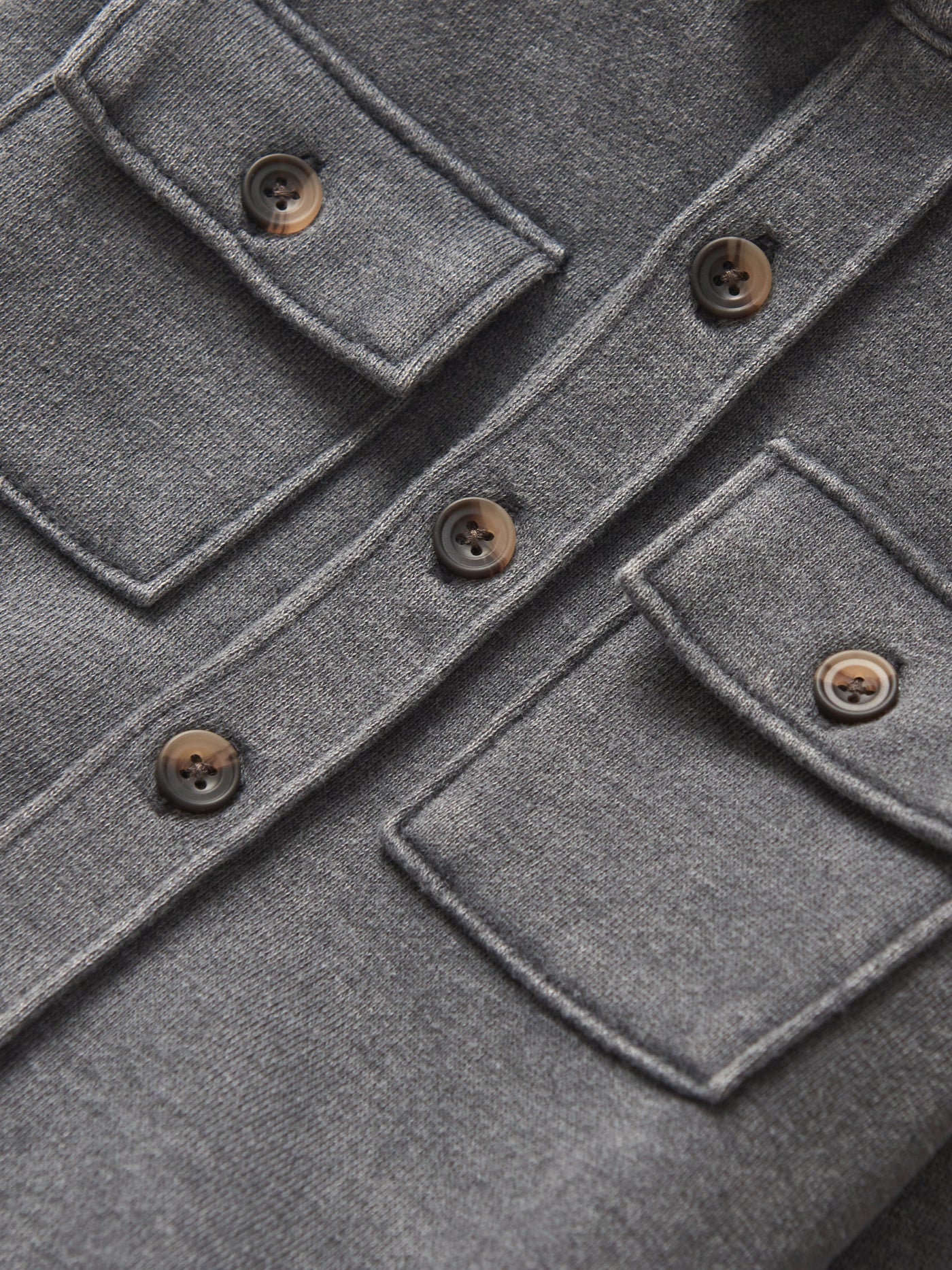 Lightweight Hooded Shacket - Charcoal Wash