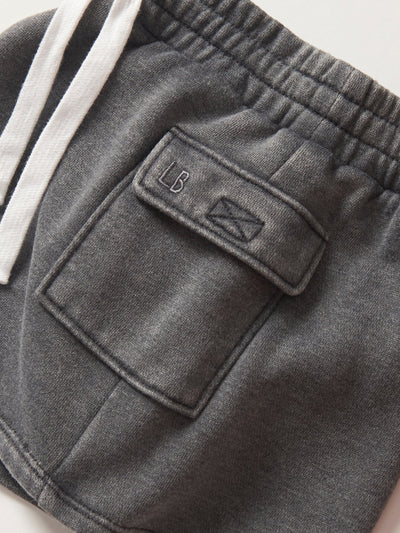 Cargo Skort - Charcoal Wash