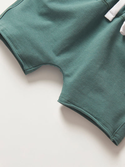 Raw Edge Harem Short - Teal