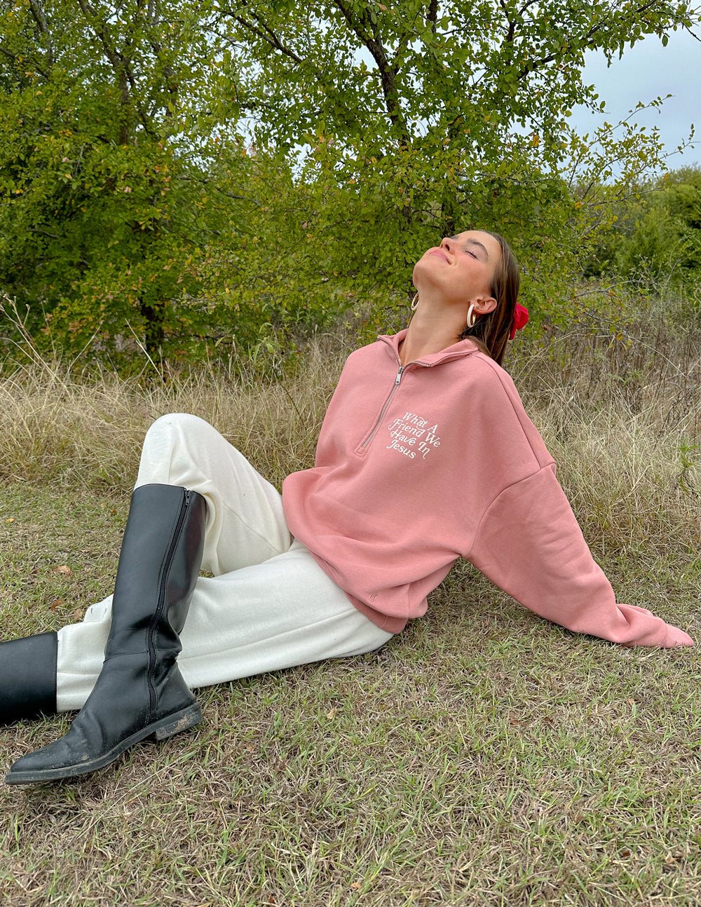 What a Friend in Jesus Women's Half-Zip