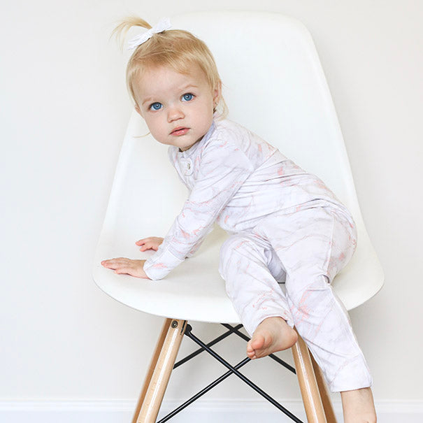 Stereotype Me Eik Baby Breez Rose Marble LUXIE® | Buttery Soft Bamboo Sleepers – BabyBreez